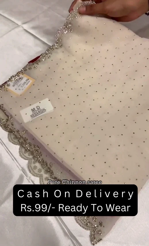 Launching An Amazing Design In Pure Chinnon Saree - Image 3