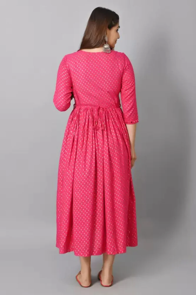 Women Viscose Rayon Marron Sherwani Dupatta Set - Image 2