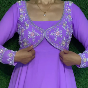 Stylish Floral Printed Designer Gown Kurti with Dupatta