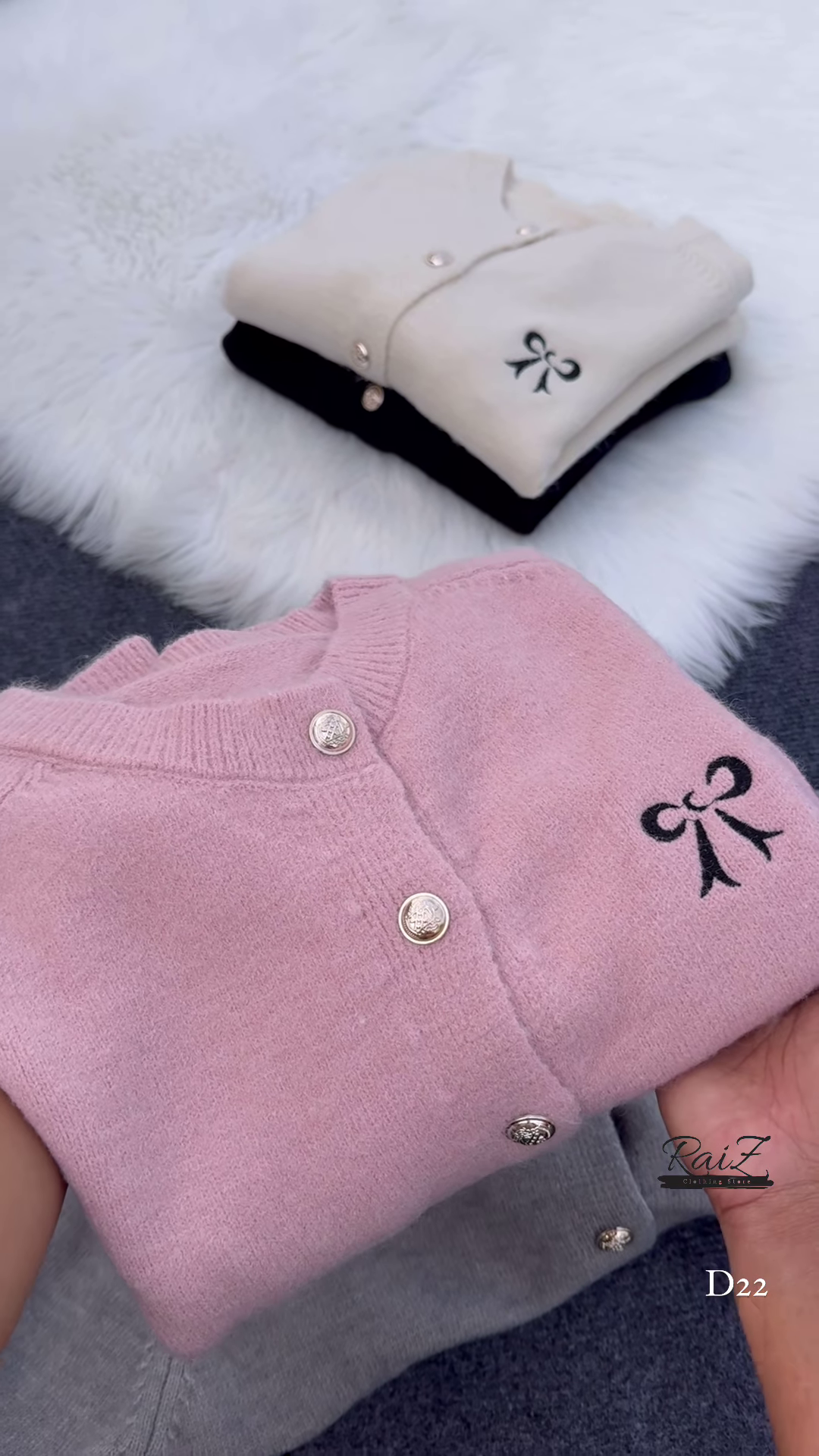 Chic Girls' Polyester Blend Collared Neck Sweater - Image 3