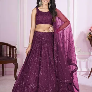Stylish Soft Net Lehenga Choli for Weddings & Festivities