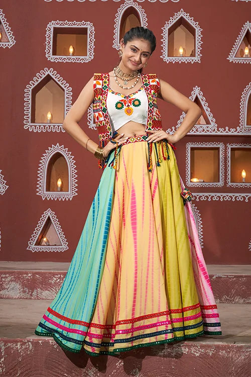 Multi Color Embroidered Work Exclusive Navratri Chaniya Choli