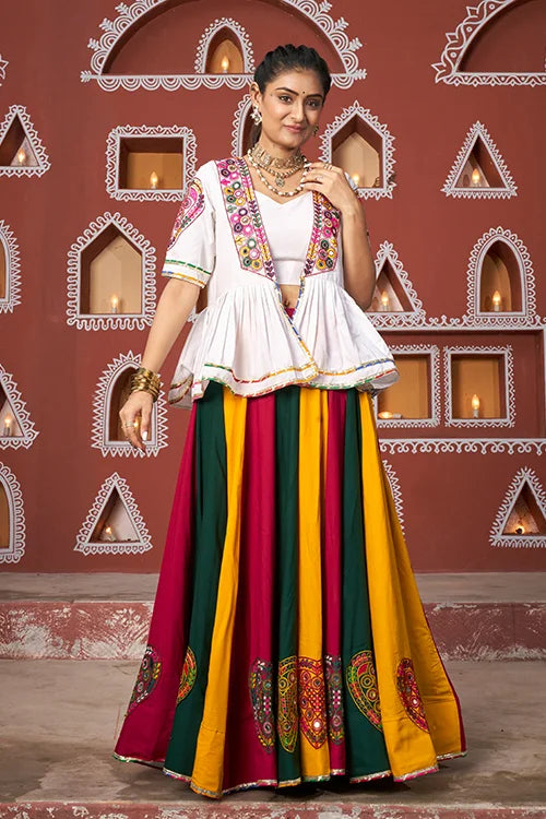Multi Color Exclusive Designer Jacket with Ghagra Choli for Navratri