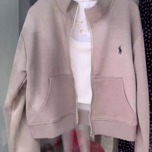 Chic & Cozy: Women's High Neck Front-Open Sweatshirt for Effortless Style