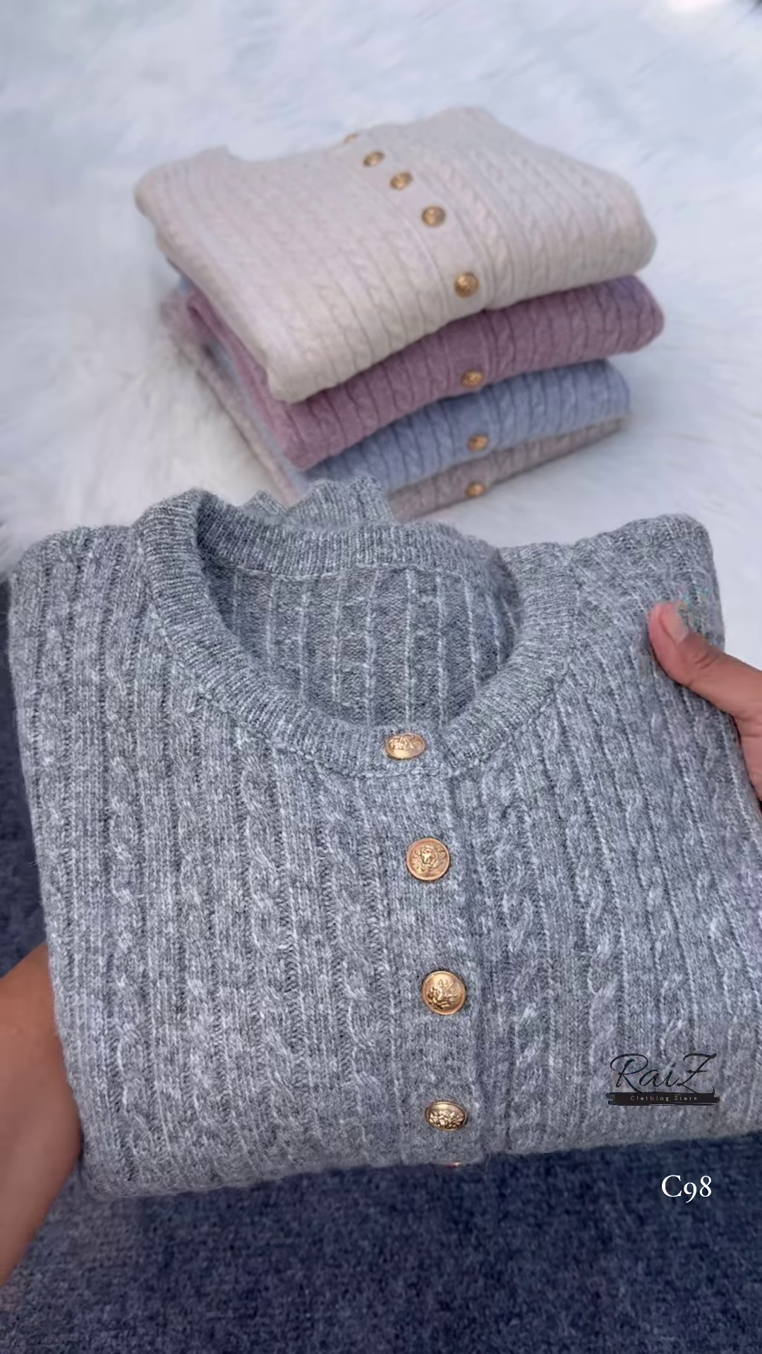 Elegant Cable Knit Cardigans – Cozy Texture and Timeless Design - Image 2