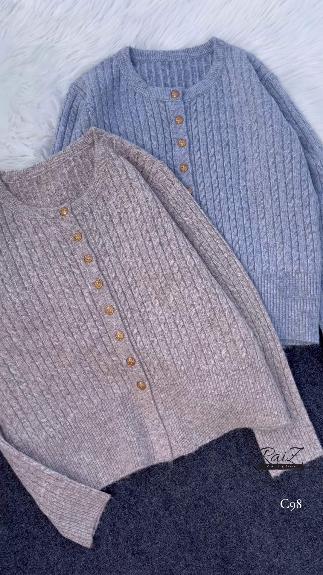Elegant Cable Knit Cardigans – Cozy Texture and Timeless Design - Image 3