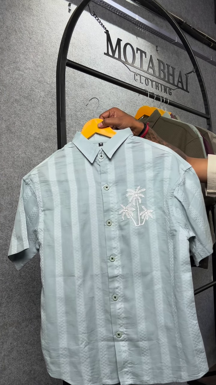 Casual Cotton Shirt – Unique Bird Embroidery - Image 6