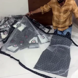 Black & White Printed Sleeveless Cotton Kurti – Stylish & Comfortable