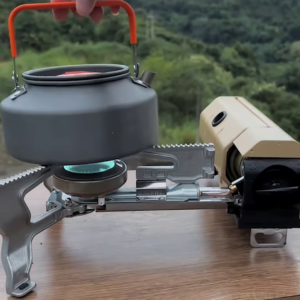 π₯ Foldable Dual-Burner Camping Stove β Power in Your Backpack!