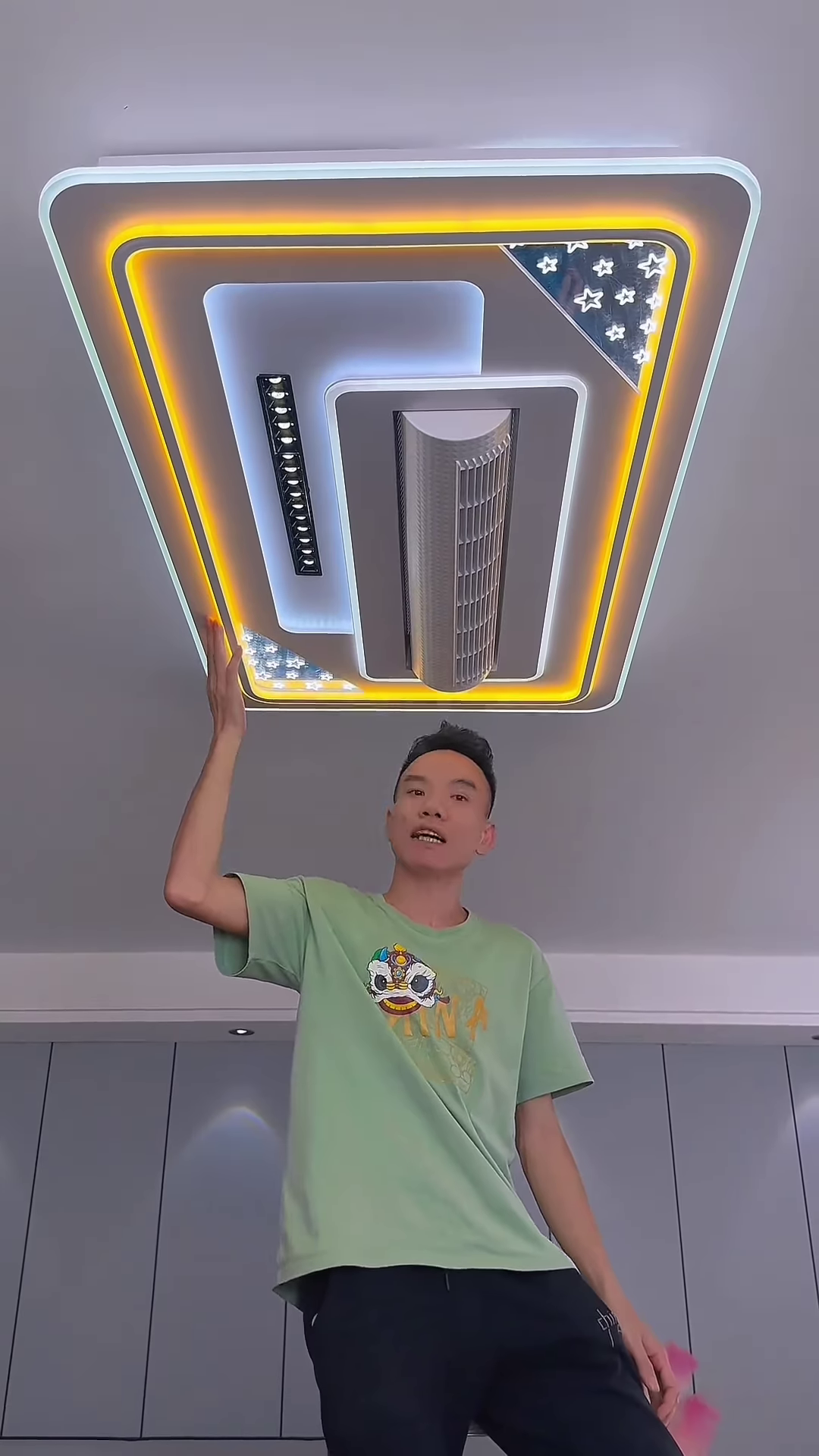 Modern Ceiling Air Conditioner with Integrated LED Ambient Lighting – Ultra-Silent, Smart Remote Control, Elegant Design for Home & Office - Image 3