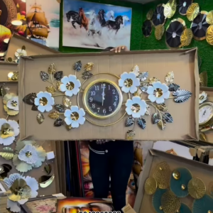 🕰️✨ Elegant Metal Wall Clock Collection – Modern & Floral Designs for Every Home