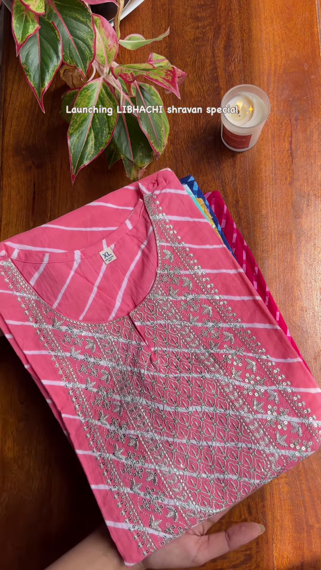 Turquoise Embroidered Kurta with Silver & Pink Detailing – Shravan Special Ethnicwear - Image 6