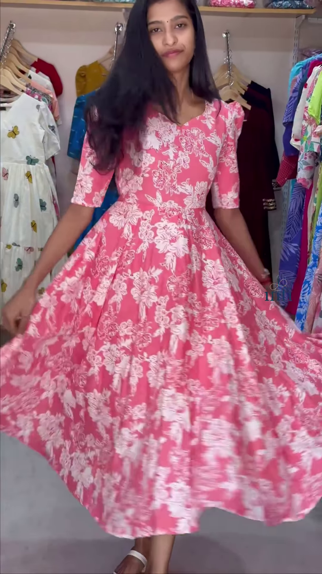 Beige Floral Fit & Flare Midi Dress – Elegant Casualwear for Women - Image 6