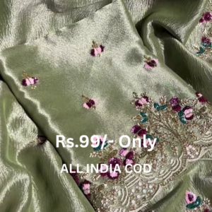 Luxury Tissue Silk Handwork Suit