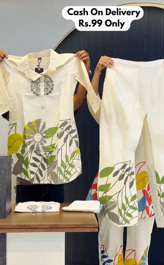 Elegant Printed Kurti Pant Set