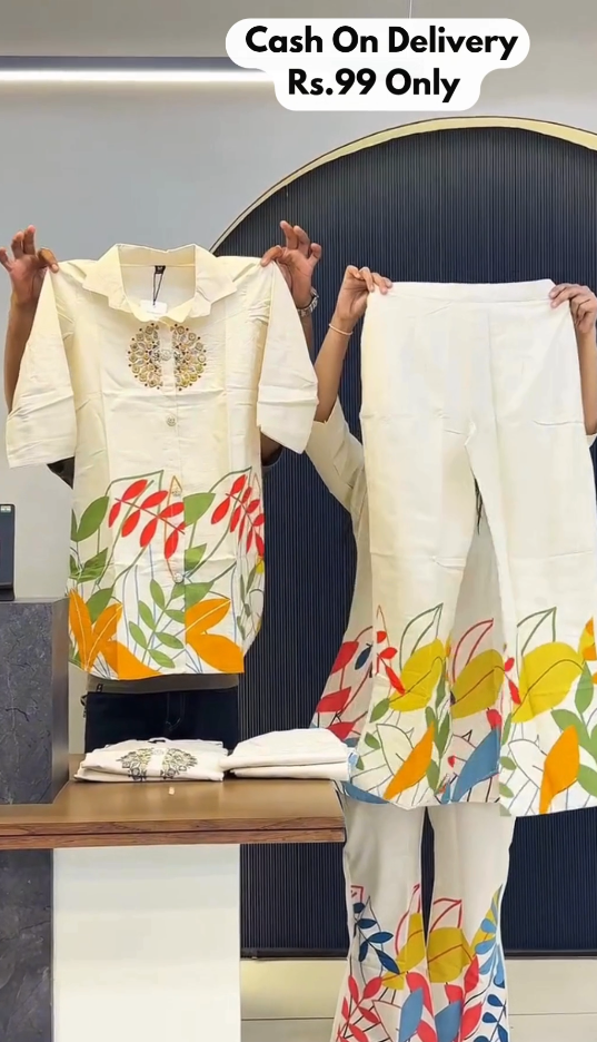 Elegant Printed Kurti Pant Set - Image 2